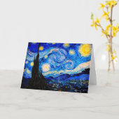 Die Sternennacht von Vincent Van Gogh Karte (Gelbe Blume)