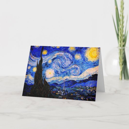 Die Sternennacht von Vincent Van Gogh Karte (Vorderseite)