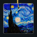 Die Sternennacht von Vincent Van Gogh Keramikornament<br><div class="desc">Vincent Van Gogh The Starry Night. Das ist ein altes Meisterwerk des holländischen Meisters Vincent Van Gogh. Dieses schöne Landschaftsbild hat eine schöne,  lebendige,  gesättigte Farbe. Vincent Van Gogh war ein niederländischer Postimpressionist. Dieses Bild ist öffentlich</div>
