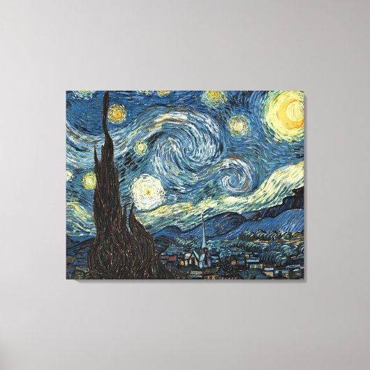 Die Sternennacht / von Vincent van Gogh / Leinwanddruck (Vorderseite)