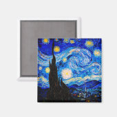 Die Sternennacht von Vincent Van Gogh Magnet (Vorderseite/Rückseite)