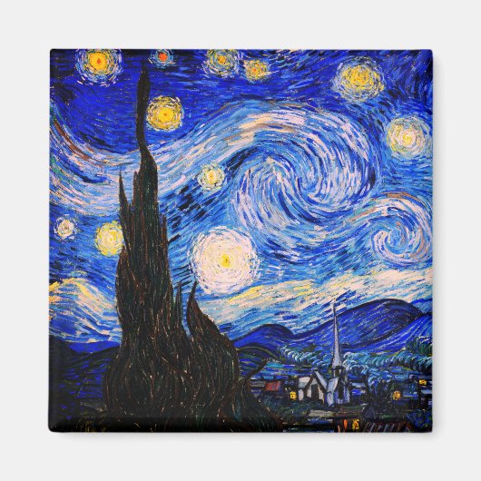 Die Sternennacht von Vincent Van Gogh Magnet (Vorne)