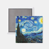 Die Sternennacht von Vincent Van Gogh Magnet (Vorderseite/Rückseite)