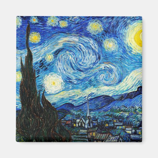 Die Sternennacht von Vincent Van Gogh Magnet (Vorne)