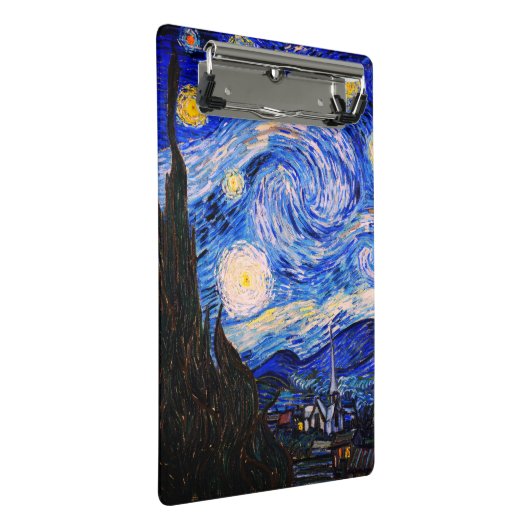 Die Sternennacht von Vincent Van Gogh Mini Klemmbrett (Schrägansicht)