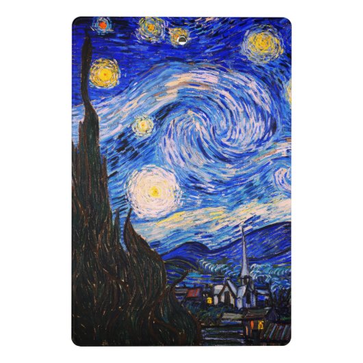Die Sternennacht von Vincent Van Gogh Mini Klemmbrett (Rückseite)