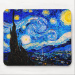 Die Sternennacht von Vincent Van Gogh Mousepad<br><div class="desc">Vincent Van Gogh The Starry Night. Das ist ein altes Meisterwerk des holländischen Meisters Vincent Van Gogh. Dieses schöne Landschaftsbild hat eine schöne,  lebendige,  gesättigte Farbe. Vincent Van Gogh war ein niederländischer Postimpressionist. Dieses Bild ist öffentlich</div>