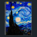 Die Sternennacht von Vincent Van Gogh Notizblock<br><div class="desc">Vincent Van Gogh The Starry Night. Das ist ein altes Meisterwerk des holländischen Meisters Vincent Van Gogh. Dieses schöne Landschaftsbild hat eine schöne,  lebendige,  gesättigte Farbe. Vincent Van Gogh war ein niederländischer Postimpressionist. Dieses Bild ist öffentlich</div>