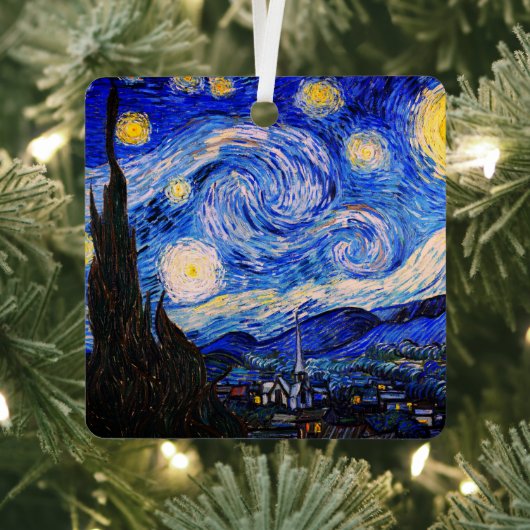 Die Sternennacht von Vincent Van Gogh Ornament Aus Metall (InSitu)
