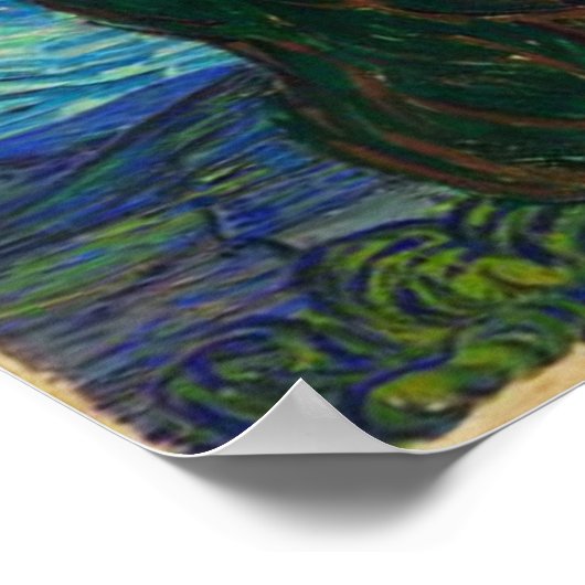 Die Sternennacht von Vincent van Gogh Poster (Ecke)