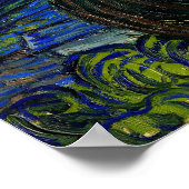 Die Sternennacht von Vincent Van Gogh Poster (Ecke)