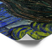 Die Sternennacht von Vincent Van Gogh Poster (Ecke)