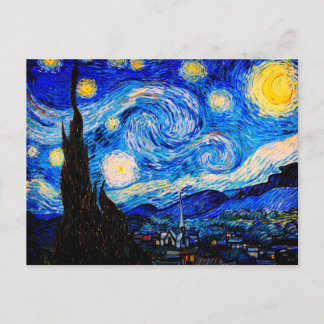 Die Sternennacht von Vincent Van Gogh Postkarte
