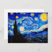 Die Sternennacht von Vincent Van Gogh Postkarte (Vorne/Hinten)