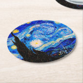 Die Sternennacht von Vincent Van Gogh Runder Pappuntersetzer (Angewinkelt)