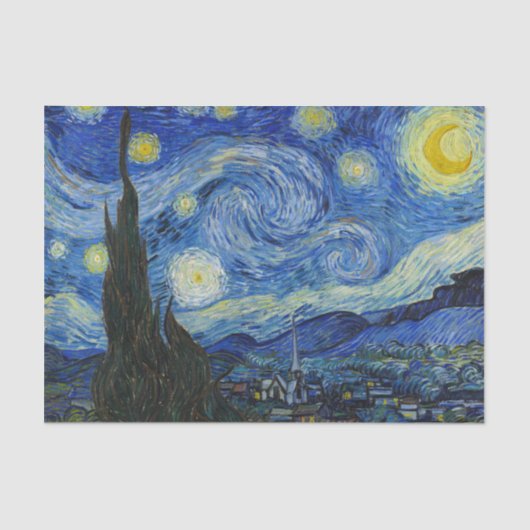 Die Sternennacht von Vincent van Gogh Seidenpapier (Vorderseite)
