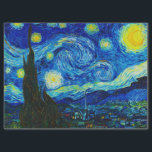 Die Sternennacht von Vincent Van Gogh  Seidenpapier<br><div class="desc">Vincent Van Gogh The Starry Night. Das ist ein altes Meisterwerk des holländischen Meisters Vincent Van Gogh. Dieses schöne Landschaftsbild hat eine schöne,  lebendige,  gesättigte Farbe. Vincent Van Gogh war ein niederländischer Postimpressionist. Dieses Bild ist öffentlich</div>