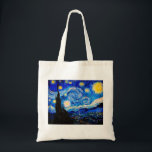 Die Sternennacht von Vincent Van Gogh Tragetasche<br><div class="desc">Vincent Van Gogh The Starry Night. Das ist ein altes Meisterwerk des holländischen Meisters Vincent Van Gogh. Dieses schöne Landschaftsbild hat eine schöne,  lebendige,  gesättigte Farbe. Vincent Van Gogh war ein niederländischer Postimpressionist. Dieses Bild ist öffentlich</div>