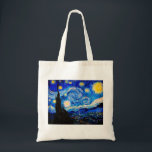 Die Sternennacht von Vincent Van Gogh Tragetasche<br><div class="desc">Vincent Van Gogh The Starry Night. Das ist ein altes Meisterwerk des holländischen Meisters Vincent Van Gogh. Dieses schöne Landschaftsbild hat eine schöne,  lebendige,  gesättigte Farbe. Vincent Van Gogh war ein niederländischer Postimpressionist. Dieses Bild ist öffentlich</div>