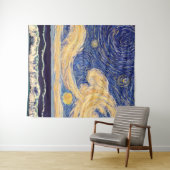 Die Sternennacht Wandteppich (Beispiel (Horizontal))