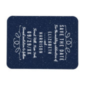 Die Sternennachtshochzeit speichert das Datum Magnet (Horizontal)