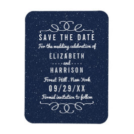 Die Sternennachtshochzeit speichert das Datum Magnet