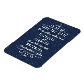 Die Sternennachtshochzeit speichert das Datum Magnet (Linke Seite)