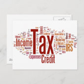 Die Steuersaison ist da Postkarte (Vorne/Hinten)