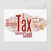 Die Steuersaison ist da Postkarte (Vorderseite)