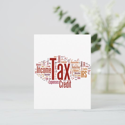 Die Steuersaison ist da Postkarte (Stehend Vorderseite)