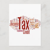 Die Steuersaison ist da Postkarte (Vorderseite)