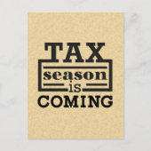 Die Steuersaison kommt Postkarte (Vorderseite)