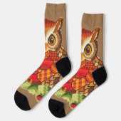 Die Stichery Socken der Owl (Linkes Detail)