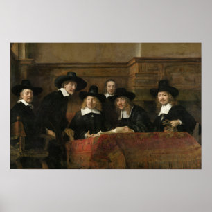 Die Stichprobenbeamten von Rembrandt van Rijn Poster