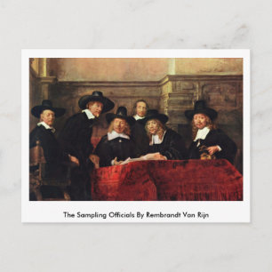 Die Stichprobenbeamten von Rembrandt Van Rijn Postkarte