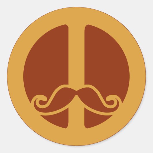 Die Sticker des Peace Stache (Vorderseite)
