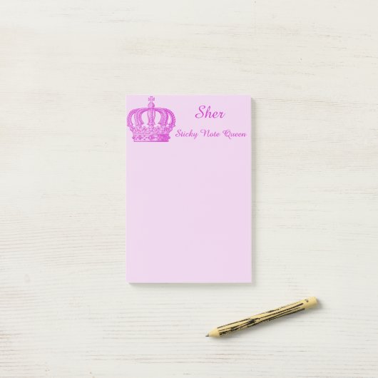 Die Sticky Note Queen Post-It-Notes Post-it Klebezettel (Auf Schreibtisch)