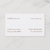 Die Stiefel-Visitenkarte Visitenkarte (Rückseite)