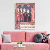 Die Stiftung eines Klosters Leinwanddruck (Insitu (Wohnzimmer))