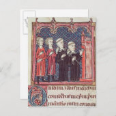 Die Stiftung eines Klosters Postkarte (Vorne/Hinten)