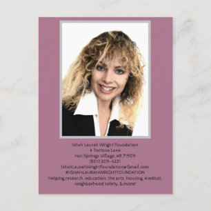 Die Stiftung Ishah Laurah Wright Einladungspostkarte