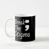 Die Stigma Semicolon Suizidprävention durch Krieg  Kaffeetasse (Links)