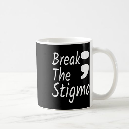 Die Stigma Semicolon Suizidprävention durch Krieg  Kaffeetasse (Rechts)
