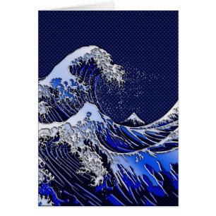 Die Stile der Chromfaser der Great Hokusai Wave