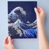 Die Stile der Chromfaser der Great Hokusai Wave Flyer (Hand)