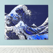 Die Stile der Chromfaser der Great Hokusai Wave Leinwanddruck (Insitu (Holzboden))