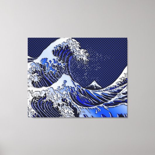 Die Stile der Chromfaser der Great Hokusai Wave Leinwanddruck (Vorderseite)