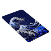 Die Stile der Chromfaser der Great Hokusai Wave Magnet (Rechte Seite)