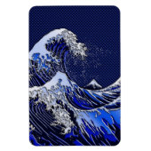 Die Stile der Chromfaser der Great Hokusai Wave Magnet (Vertikal)