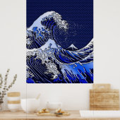 Die Stile der Chromfaser der Great Hokusai Wave Poster (Küche)